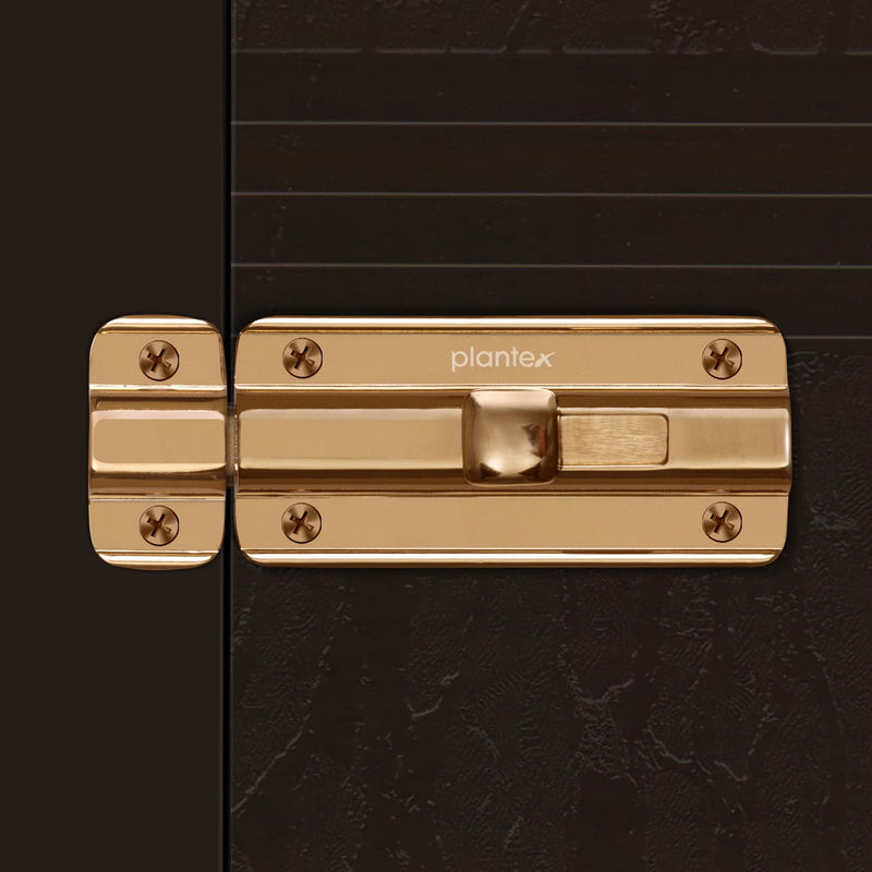 Plantex Premium Heavy Duty Door Stopper/Door Lock Latch for Home and Office Doors/Baby Latch - Pack of 1 (Rose Gold)-2