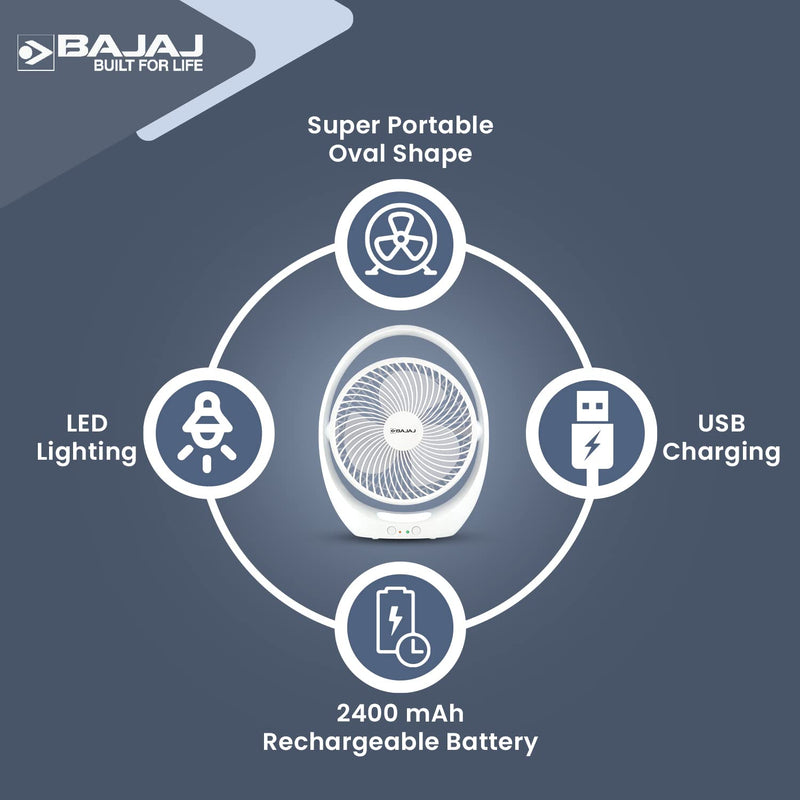 Bajaj Pygmy Go 178MM Mini Fan with LED Lighting-5