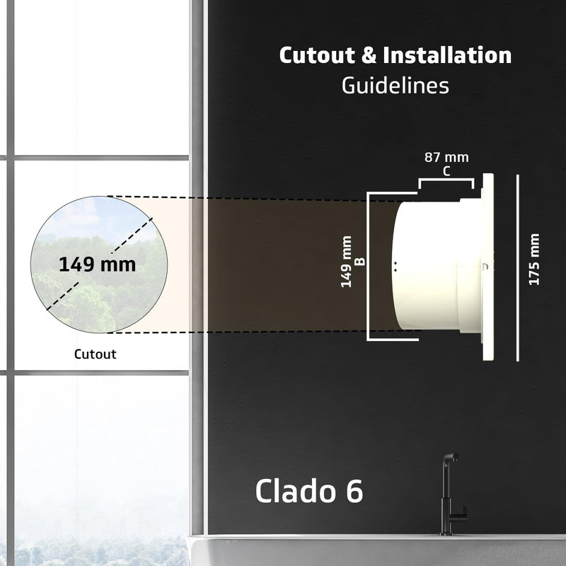 V-Guard Clado 6 150 mm Exhaust Fan (White)-6