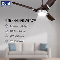 KUHL Juwel J3 1200 mm 65% Power Saving BLDC Ceiling Fan-4