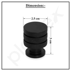 Plantex Knobs for Drawer/Cabinet Knobs/Drawer knobs Handle/Pull-Push Knobs for Home/Office Drawers - Pack of 2 (Black)-3