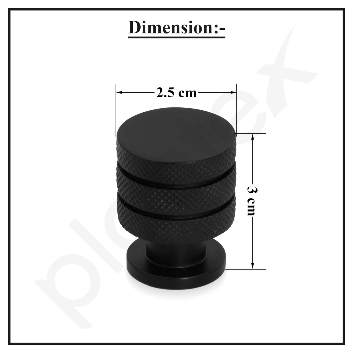 Plantex Knobs for Drawer/Drawer Knobs/Cabinet Knobs/Drawer knobs Handle/Pull-Push Knobs for Home/Office Drawers - Pack of 4 (Black)-3