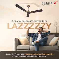 Sujata Impresso BLDC 1200 mm Ceiling Fan with Remote | BEE Star Rated, H-Class Insulation, 3 Years Warranty-4