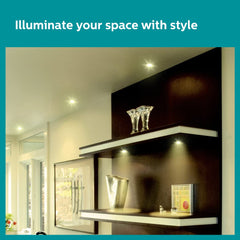 Philips 7 Watt Silver Reflector LED Ceiling COB Round Spot Light with Adjustable Tilt (Pack of 2)