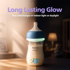 Philips Avent Natural Response Nighttime Set - 9 oz/260 ml Bottle with Medium Flow Teat (Flow 3) (SCD838/17)