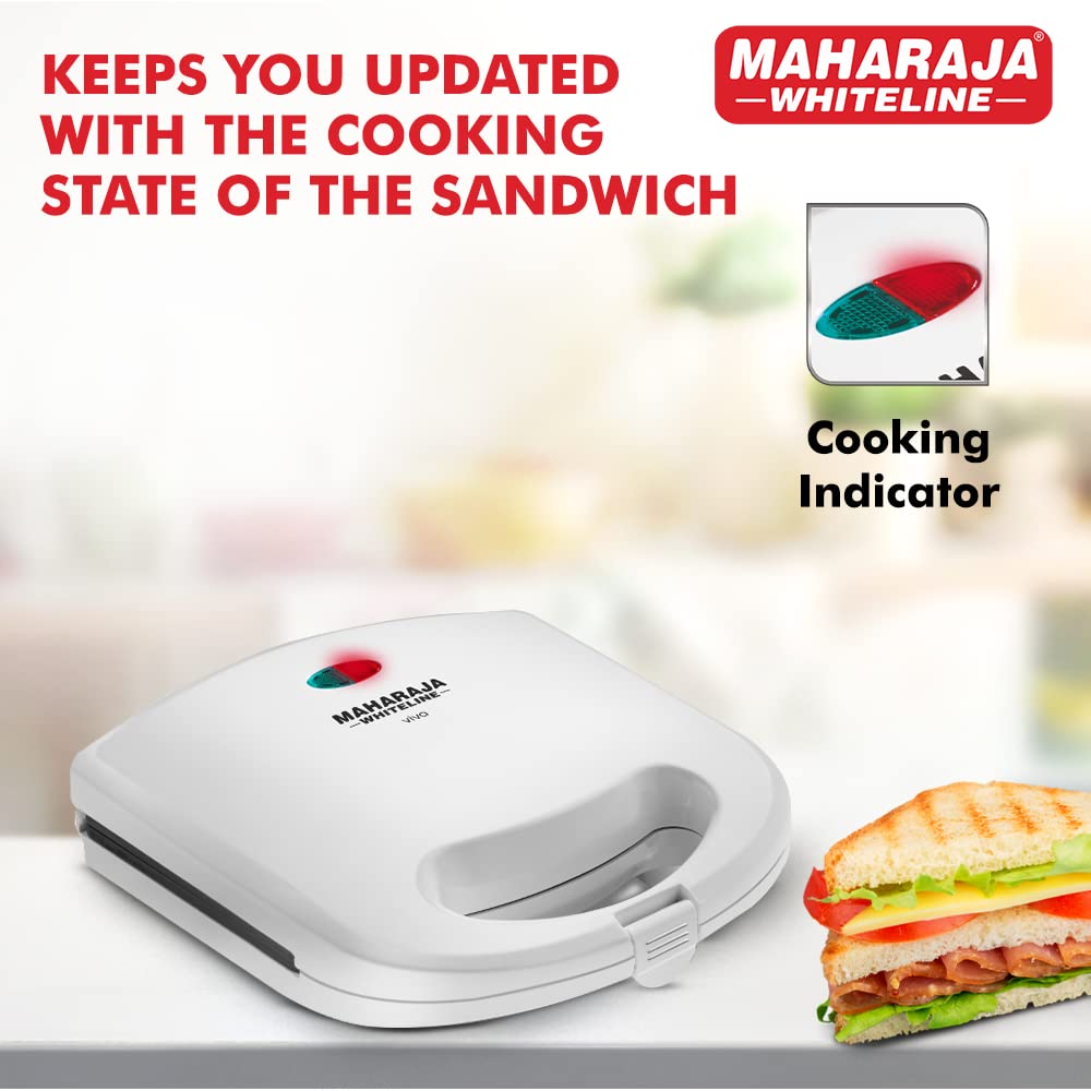 Maharaja Whiteline Viva SM-103 750-Watt Sandwich Maker (White)