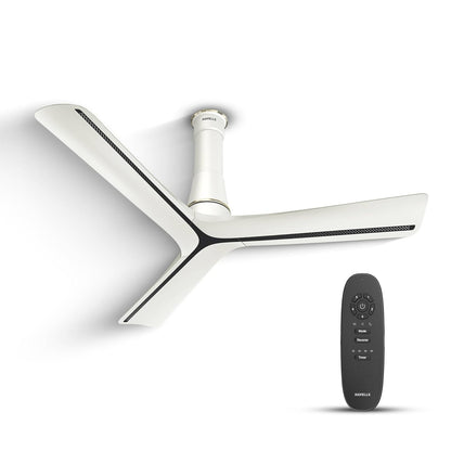 Havells Inveno LX 1200 mm BLDC Ceiling Fan|ABS Aerodyanamic Blades|Telescopic Canopy|Timer,Breeze,Sleep,MOP Modes|Reverse Feature|100% Copper Motor|Free Installation|2 Year Warranty(Matt Pearl White)