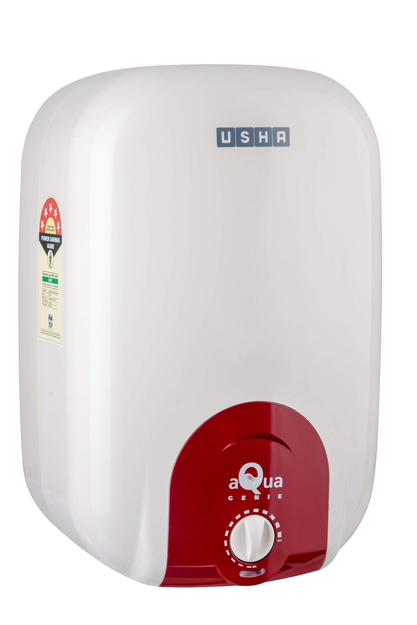 Usha Aquagenie 6 LTR 2500-Watt 5 Star Storage Water Heater (Ivory Wine),with Free Installation and Connection Pipes