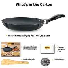 Hawkins Futura 24 cm Frying Pan, Non Stick Fry Pan, Frypan, Black (NF24)