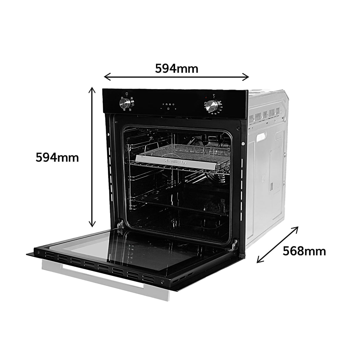 Faber 83L 6F Air Fryer Built-in Oven|360° Grill with In-Chamber Light|Auto Program with Digital Timer|Touch/Knob Control