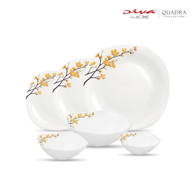 LaOpala PinkCity Emporium Dinner Set - 29 Pieces, Multicolour.,White