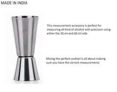 Dynore Stainless Steel Tall Peg Cocktail Jigger, Shot Glass, Double Side Drink Measuring Bar Tool 30/60 ml