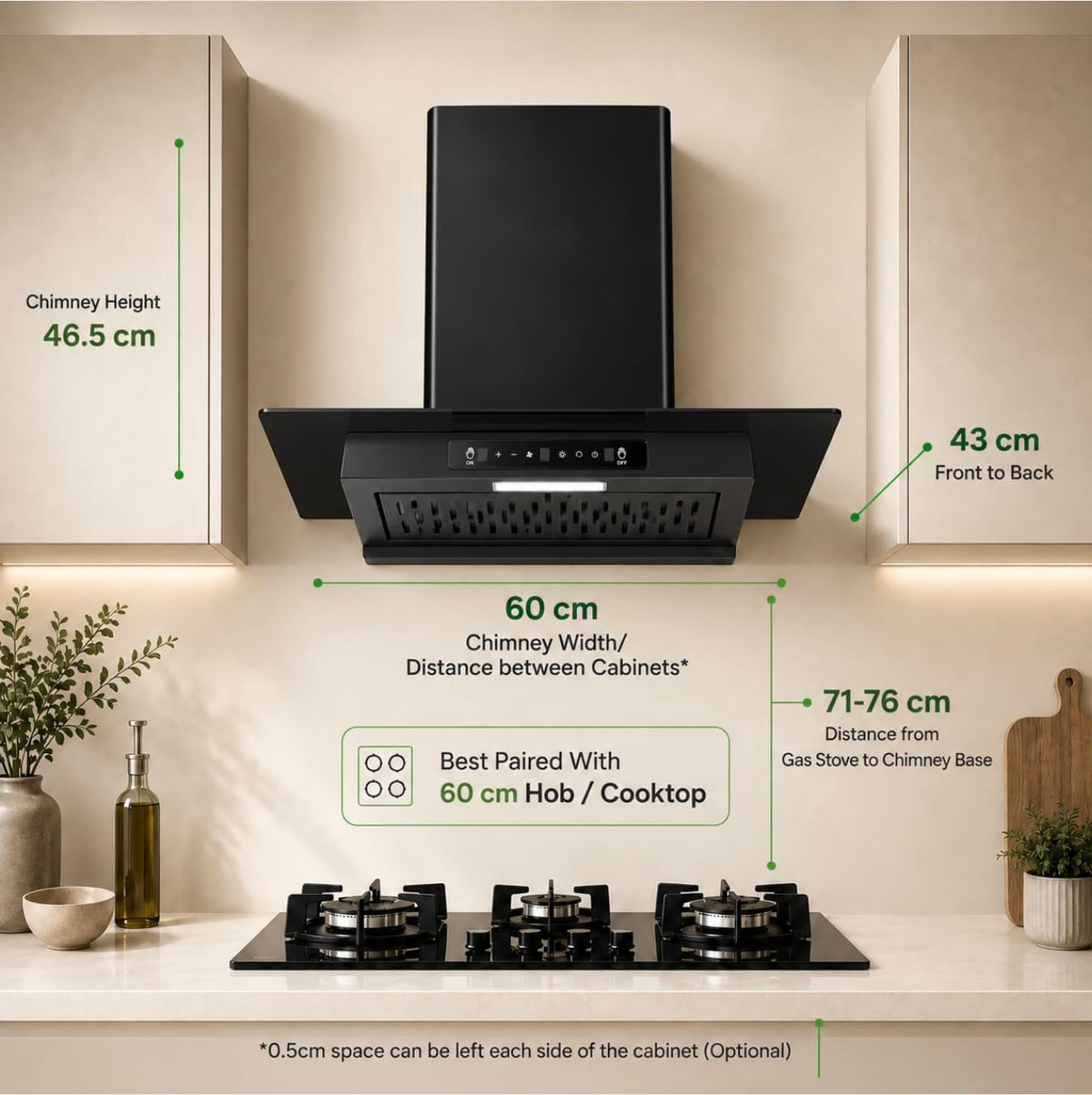 Faber Mercury 60cm 1500m³/hr BLDC Filterless Autoclean T-Shape Wide Grill Chimney|9 Speed| 49dB|Touch&Gesture Control|8 