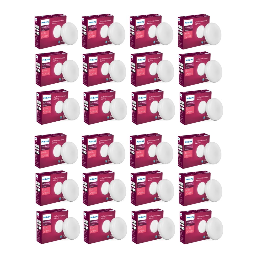 Philips Rimless Full Glow 5-watt Round LED Surface Downlighter (Pack of 24) (Cool Day Light, B0CXX8JDQ8)