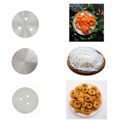 Electric 12 Molds Idiyappam Maker, Murukku Maker, Pasta Maker & Noodle Maker, 50Watts Power, 50 Times for Full Charge, Cordless (White)