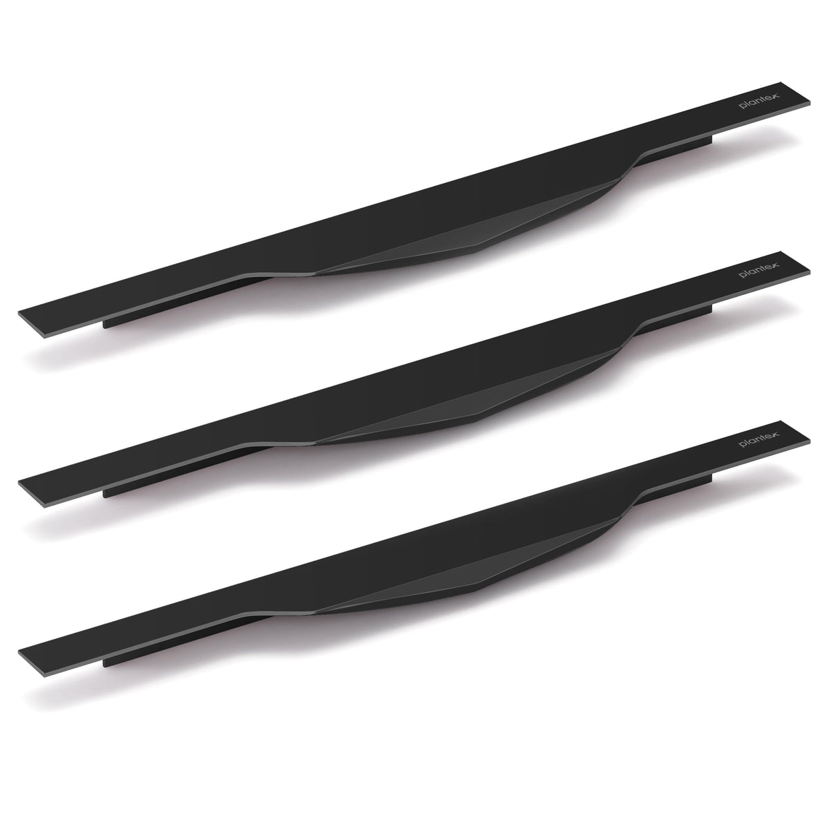Plantex Profile Handle for Kitchen Cabinet/12 Inch Aluminium Drawer Profile Handle/Wardrobe Pull Handle for Home/Office/Hotel - Pack of 3 (Black) (Model APS-PF-1002)-1