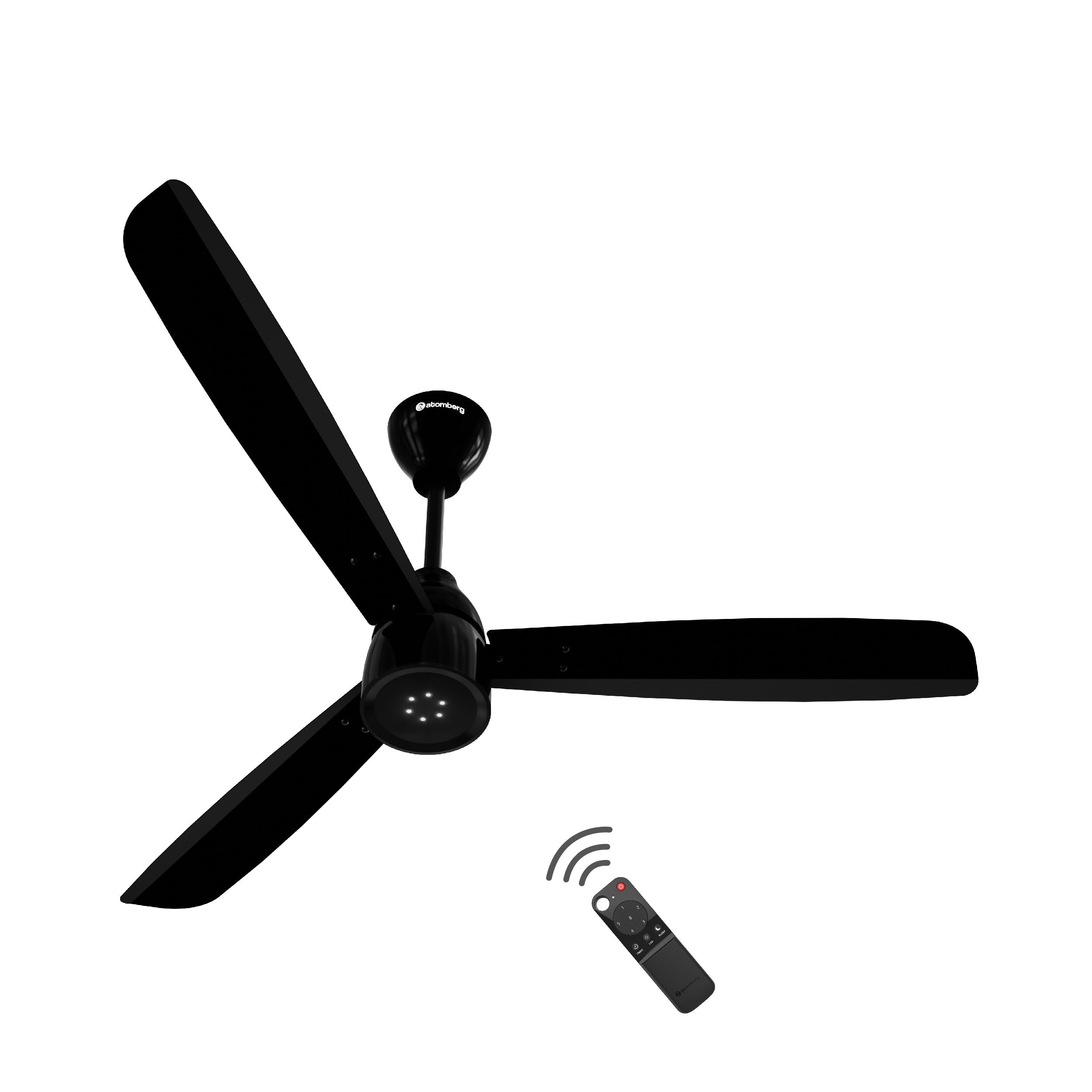 atomberg Renesa Enzel 1200mm BLDC Ceiling Fan with Remote Control | BEE 5 star Rated Energy Efficient Ceiling Fan | High Air Delivery with LED Indicators| 3 Year Warranty (Gloss White)
