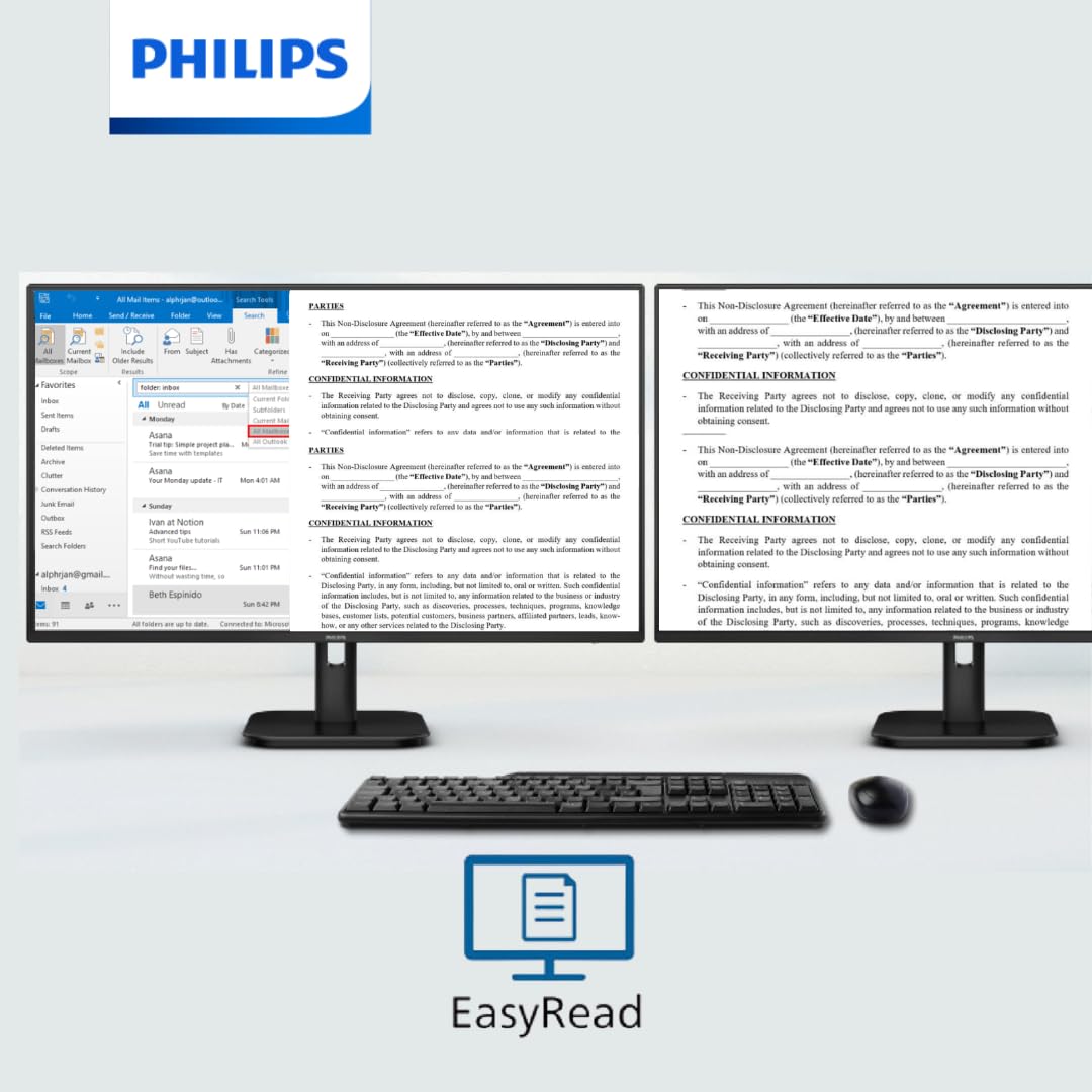Philips 27E1N1100D/94 27" Full HD IPS Monitor, 1ms Response Time, 100Hz Refresh Rate, LowBlue Mode