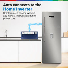 BOSCH Max Convert 368L, 3-Star, Inverter Frost Free Double Door Refrigerator With Water Dispenser (CTC39S03DI, 6-in-1 Convertible, VitaFresh Technology, 2 Cooling System, Shiny Silver)