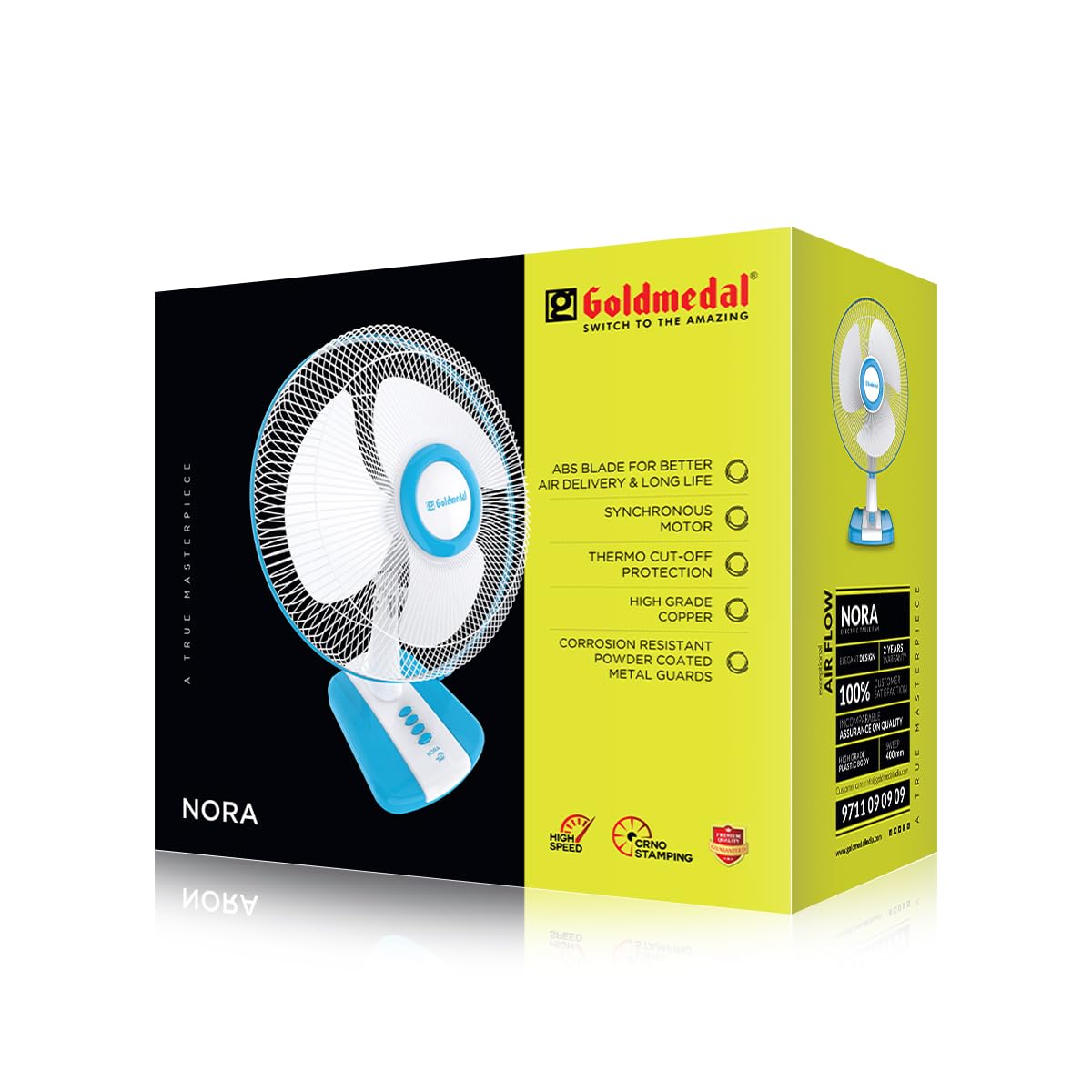 Goldmedal Nora 400 mm Table Fan For Home and Office-3