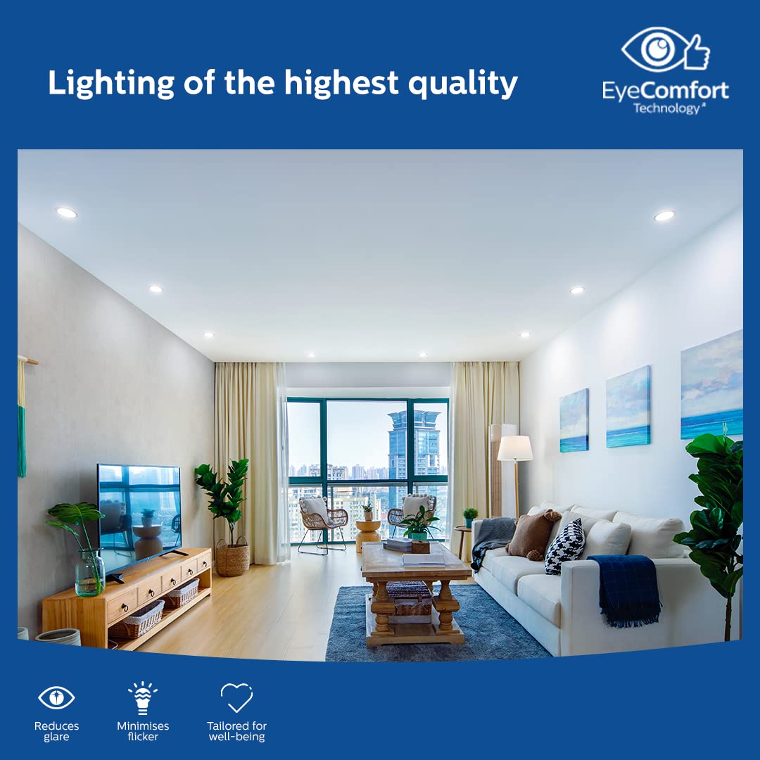 Philips Smart Wi-Fi LED Downlighter 10-Watt Round Wiz Connected Compatible with Amazon Alexa and Google