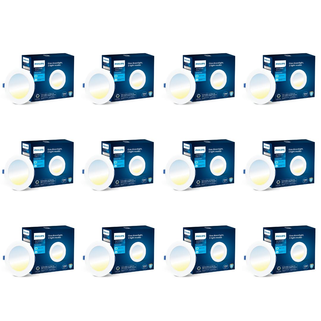 Philips Polycarbonate Astra Sleek 10-Watt Round Led Downlighter (Pack of 12)