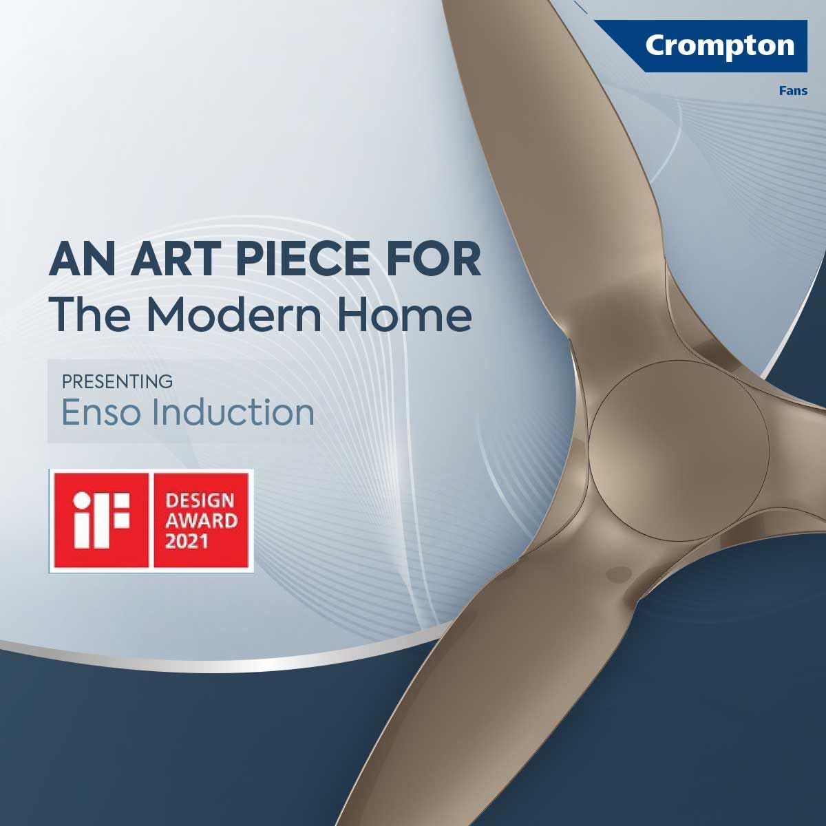 Crompton SilentPro Enso 1240 mm (48 inch) Aerodynamic Ceiling Fan (Mocha Brown)