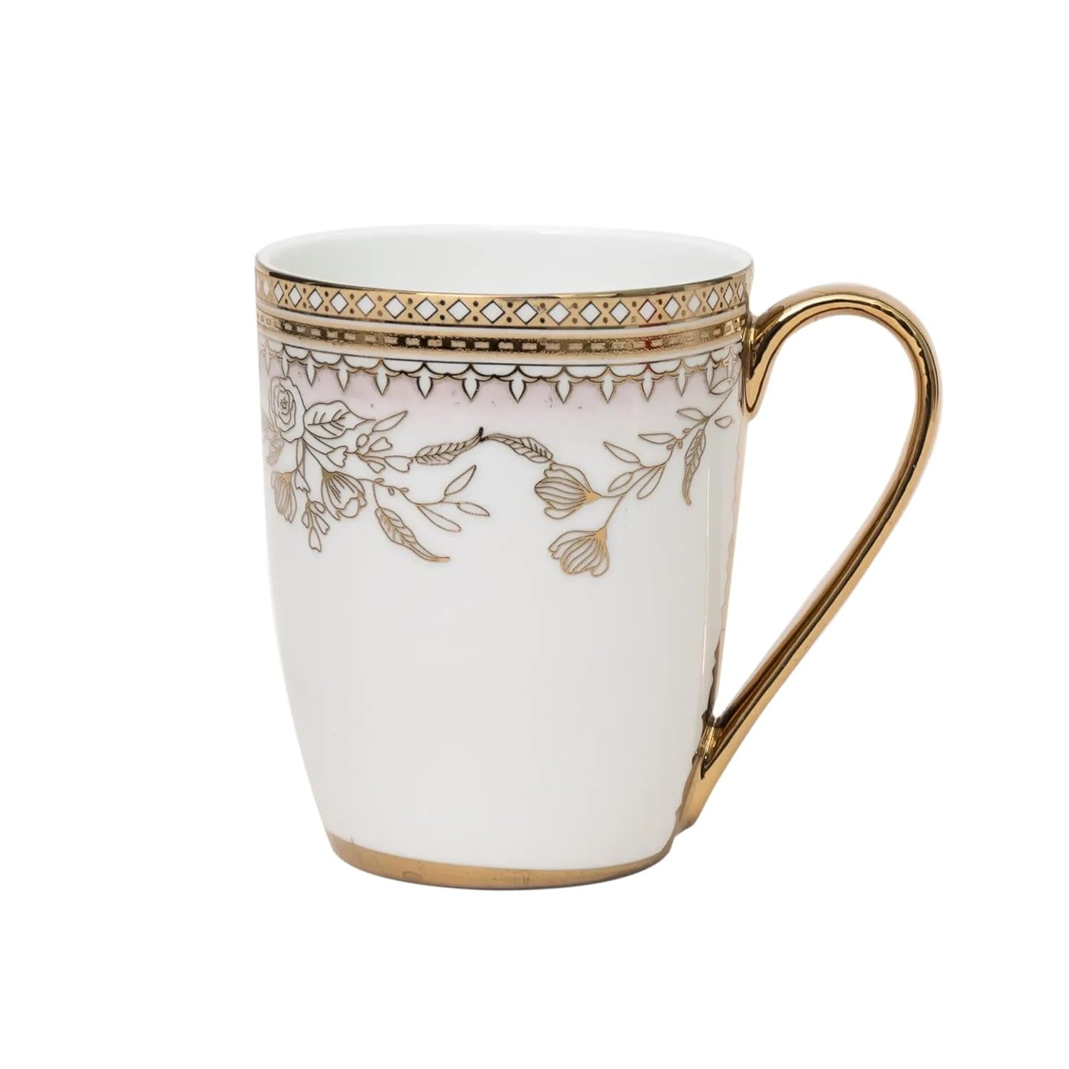 Clay Craft Fine Ceramic Ebony Dinner Set, Enchanting Gold, for Family of 4, Dinner Set Ceramic, Crockery Set, Dining Set for Dinner, Crockery Set for Gift, Kitchen Set (16 Pieces, E626)