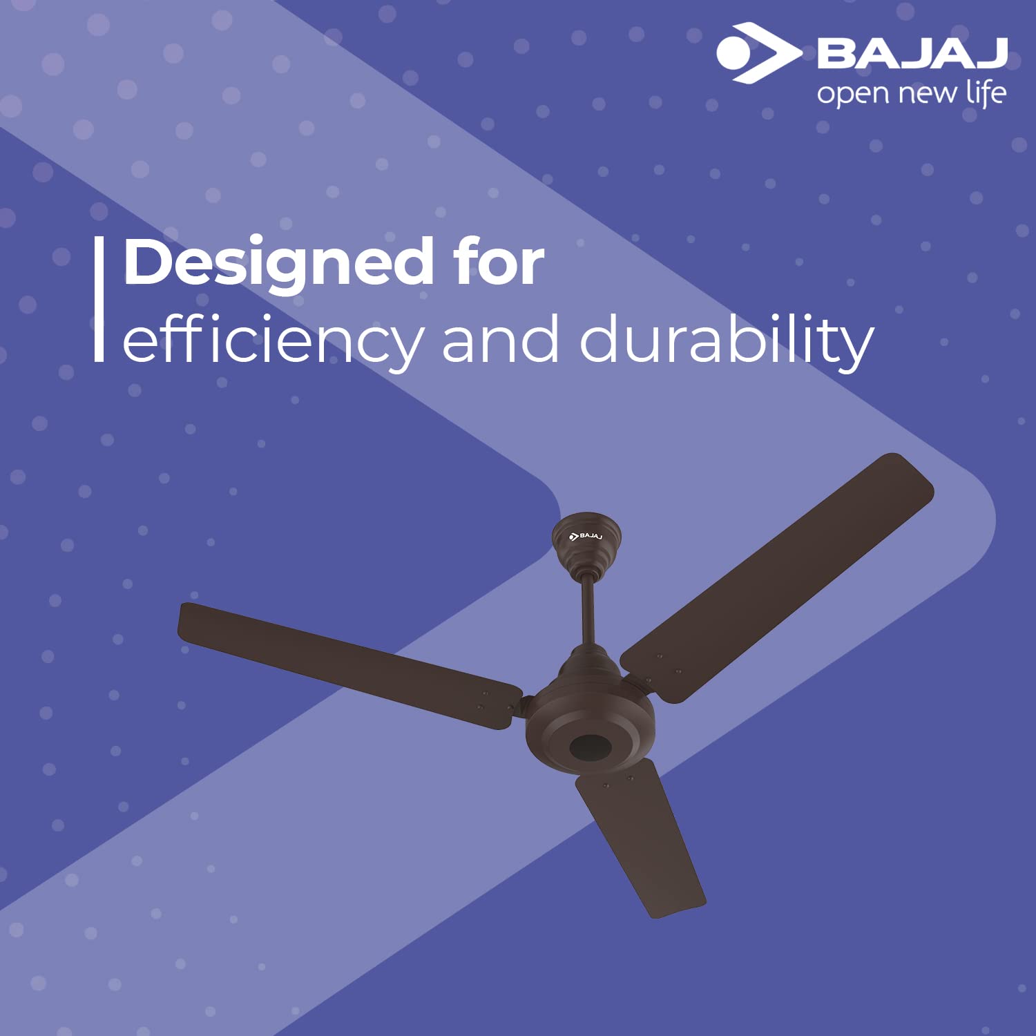 Bajaj Energos 26 BLDC 1200MM (48 Inch) Ceiling Fan With Remote | BEE 5 Star Rated | Energy Efficient 【Red Walnut】