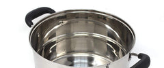 Non Electric Momo Steamer Stainless Steel Cookware 3 Tier with Lid Induction Base/Gas Burner Momo maker, Pasta Steamer, Vegetable Steamer, Momo Steamers, Rice Steamer 32 cm