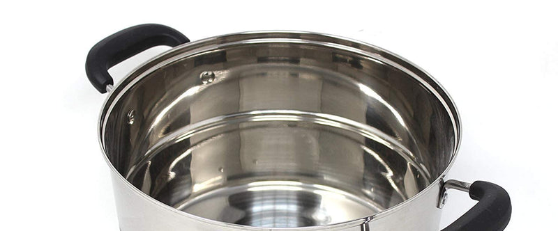 Non Electric Momo Steamer Stainless Steel Cookware 3 Tier with Lid Induction Base/Gas Burner Momo maker, Pasta Steamer, Vegetable Steamer, Momo Steamers, Rice Steamer 32 cm