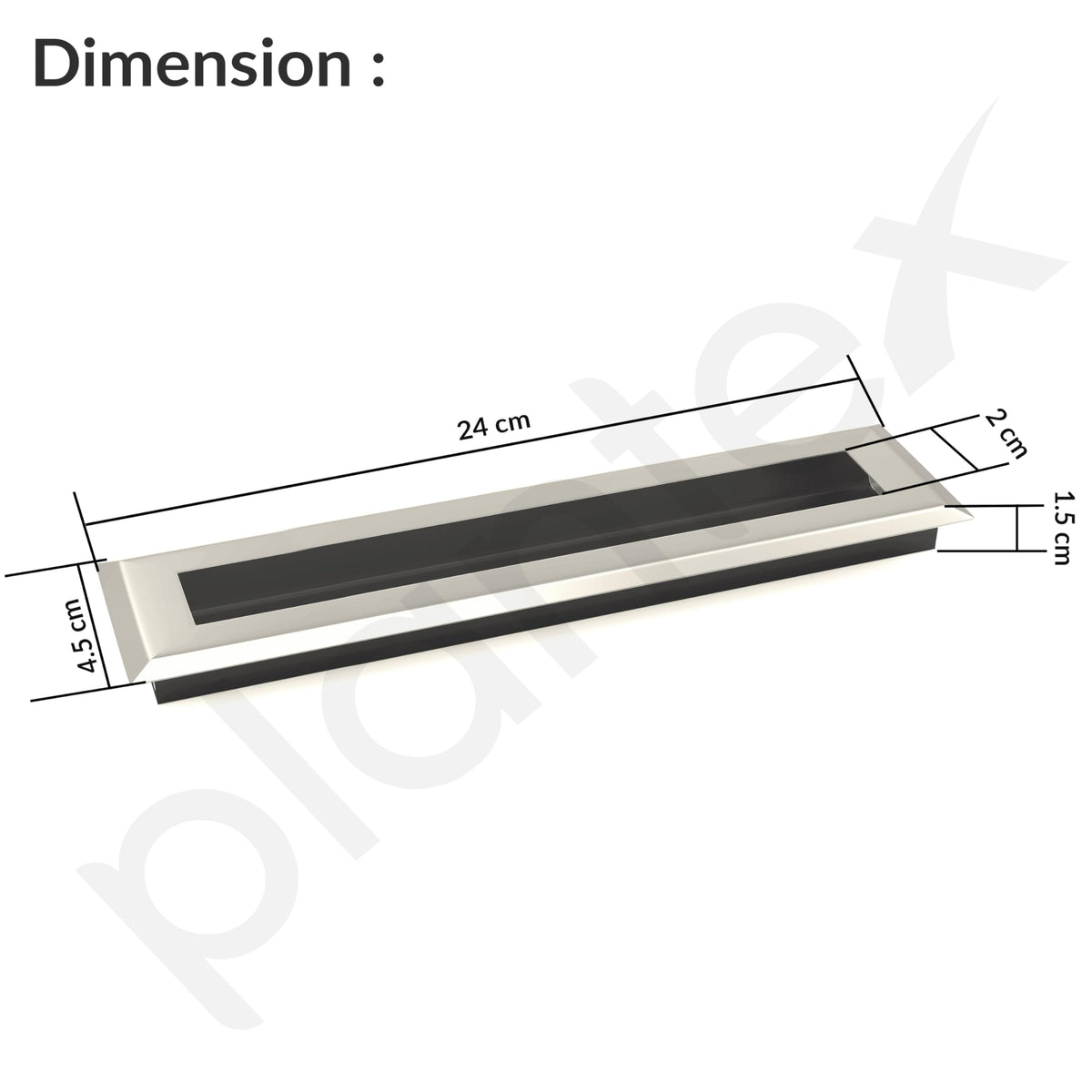 Plantex Sliding Door Handle/Concealed Handle for Sliding Door/224mm Concealed Handle for Wardrobe/Kitchen Cabinet - Pack of 1 (Satin) (Model APS-DTC-3900)-2