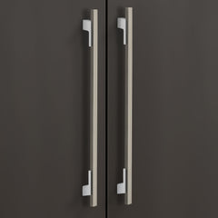 Plantex Cabinet Handle/Kitchen Cabinet Door Handle/Wardrobe/450 mm Cupboard Handle/Door Pull-Push Handle for Home/Office - Pack of 2 (Satin White & Chrome)-1