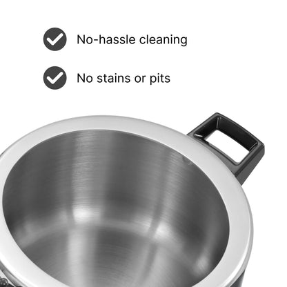 Hawkins Triply 4 Litre Classic Pressure Cooker, Triply Stainless Steel Induction Inner Lid Cooker & Tall Design, Silver (SSTCL40)
