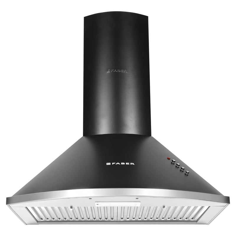 Faber 90 cm 1000 m³/hr Pyramid Kitchen Chimney | 3 Baffle Filters |12 years warranty on Motor|Motor- 240 Watt [HOOD CLASS PRO PB BK 90,Black]