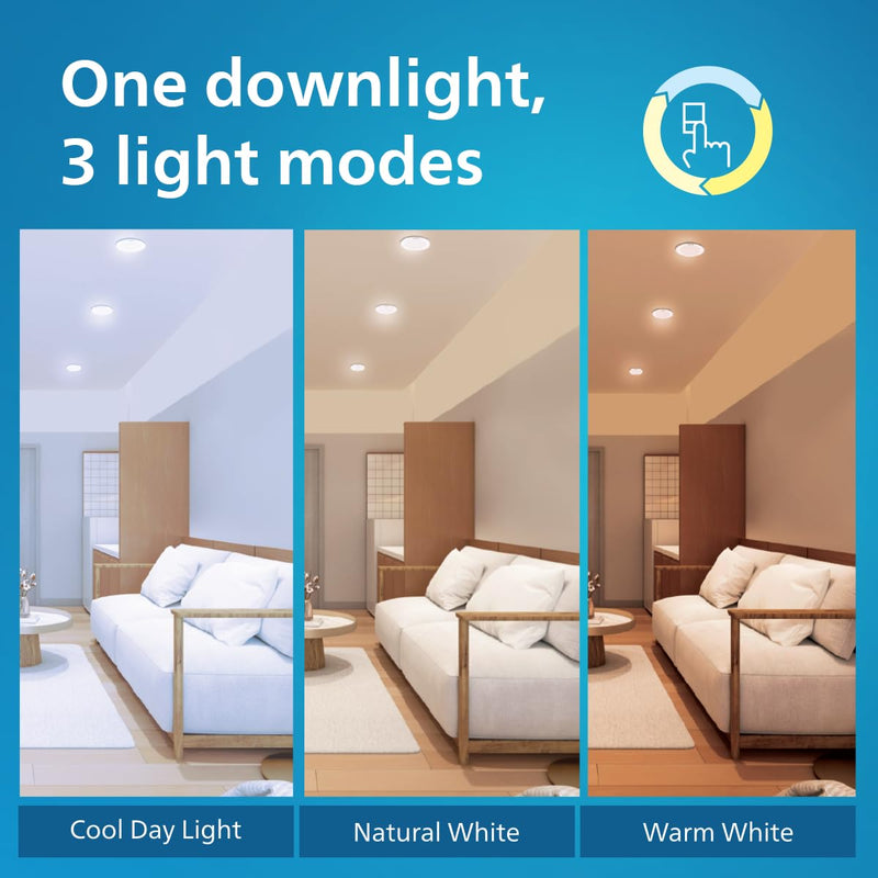 Philips 10W 3in1 AstraGlow Round LED Panel Light