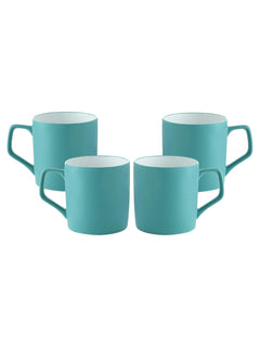 Clay Craft Ceramic Coffee/Tea Mugs - Set of 4, Multicolor, 230ml