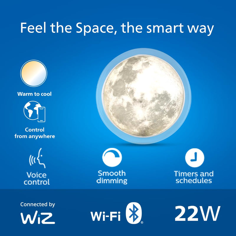 Philips Smart MoonView 22W Wi-Fi LED Ceiling Light