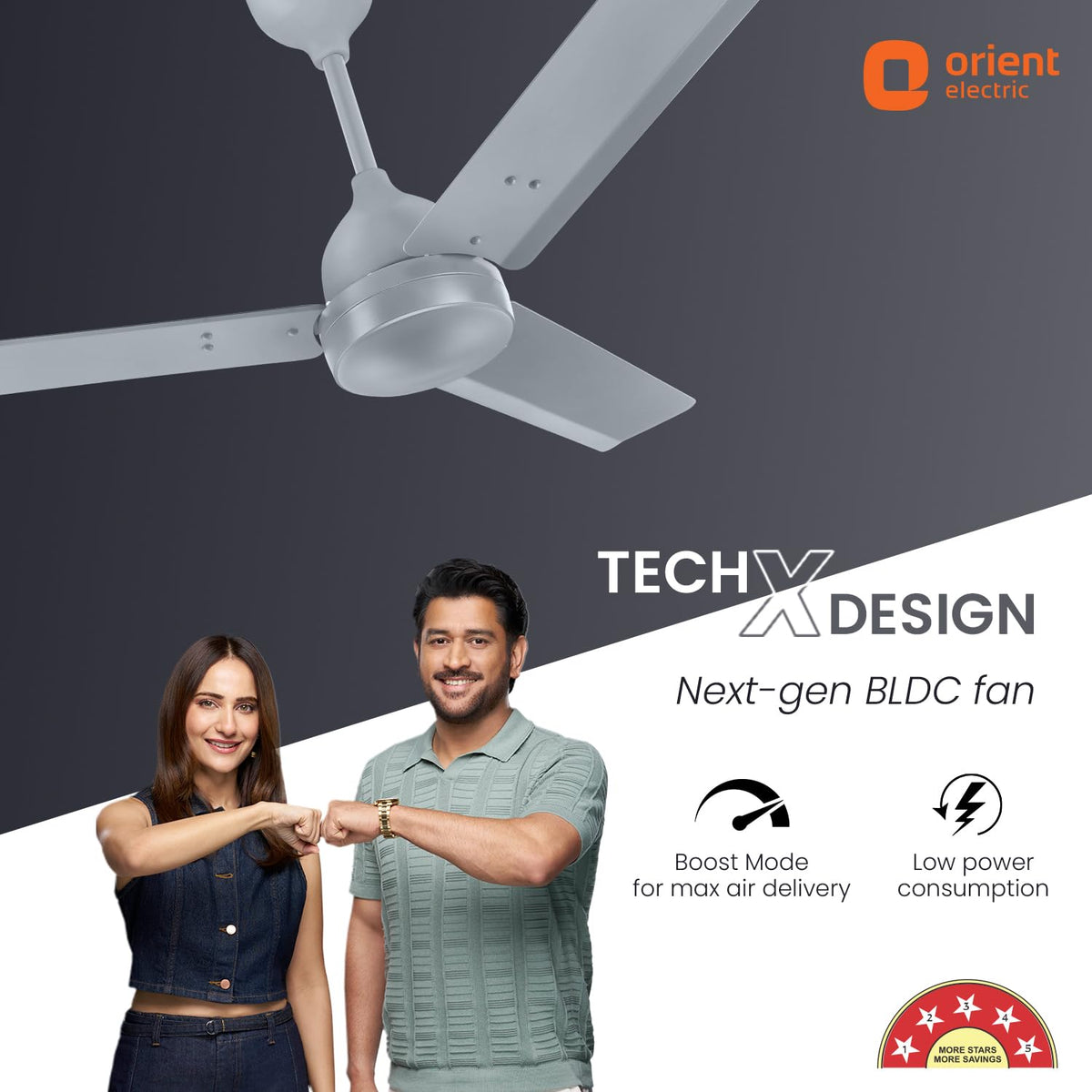 Orient Electric Uno BLDC 1200 mm Ceiling Fan with Remote | BEE 5 Star