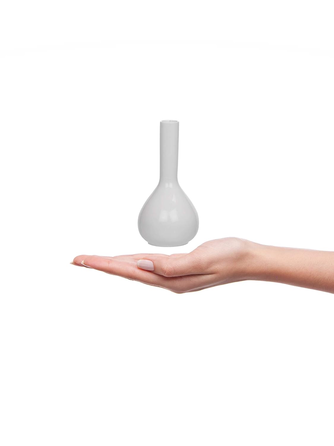 Clay Craft Basics Budvase High White Textured Ceramic Vase. Ideal Gift for Weddings, Party, Home, Spa (Set of 2)