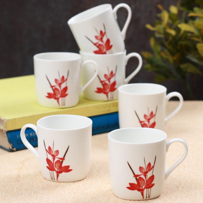 Clay Craft Ceramic Coffee Cup - Set Of 6, Multicolor, 200ml
