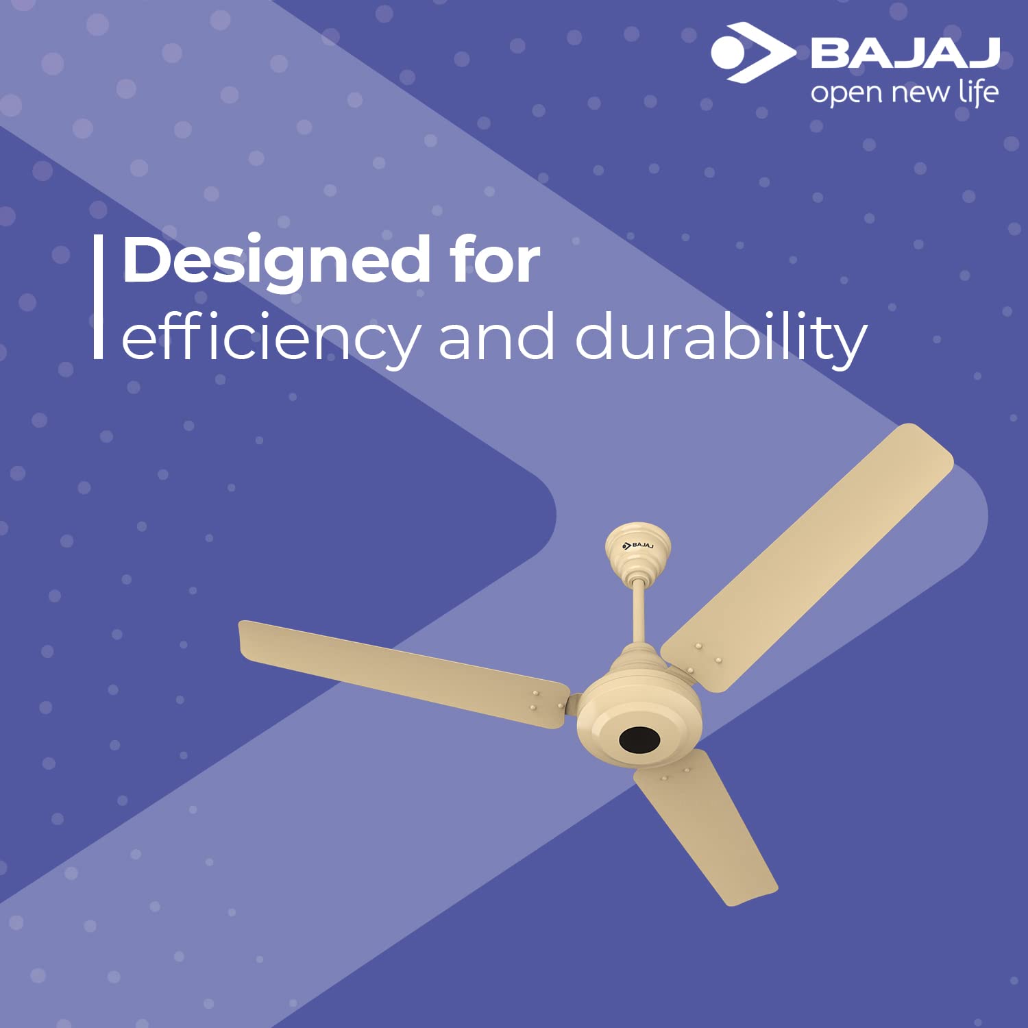 Bajaj Energos 26 1200MM (48 Inch) BLDC Ceiling Fan With Remote | BEE 5 Stars Rated | Energy Efficient Ceiling Fan For Home 【Base Ivory】