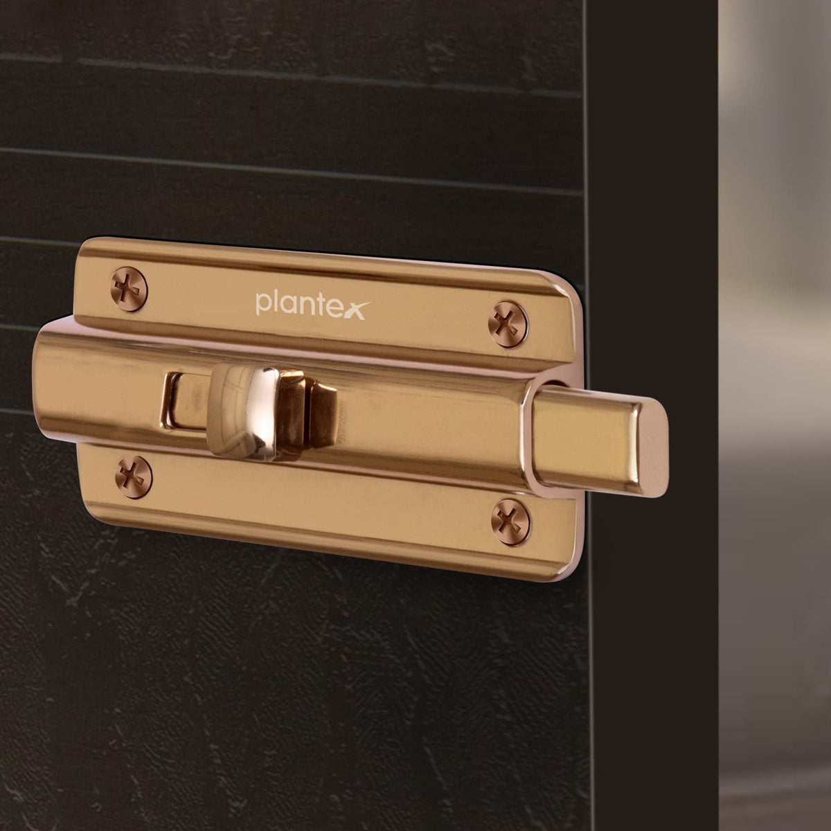 Plantex Premium Heavy Duty Door Stopper/Door Lock Latch for Home and Office Doors/Baby Latch - Pack of 1 (Rose Gold)-4