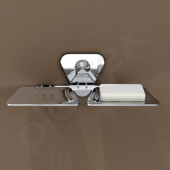 Plantex Stainless Steel Double Soap Dish/Soap Stand for Bathroom/Soap Storage/Soap Holder/Bathroom Accessories - Pack of 2 (Chrome)-3
