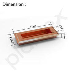 Plantex Sliding Door Handle/Concealed Handle for Sliding Door/96mm Concealed Handle for Wardrobe/Kitchen Cabinet - Pack of 1 (Rose Gold) (Model APS-DTC-3900)-2
