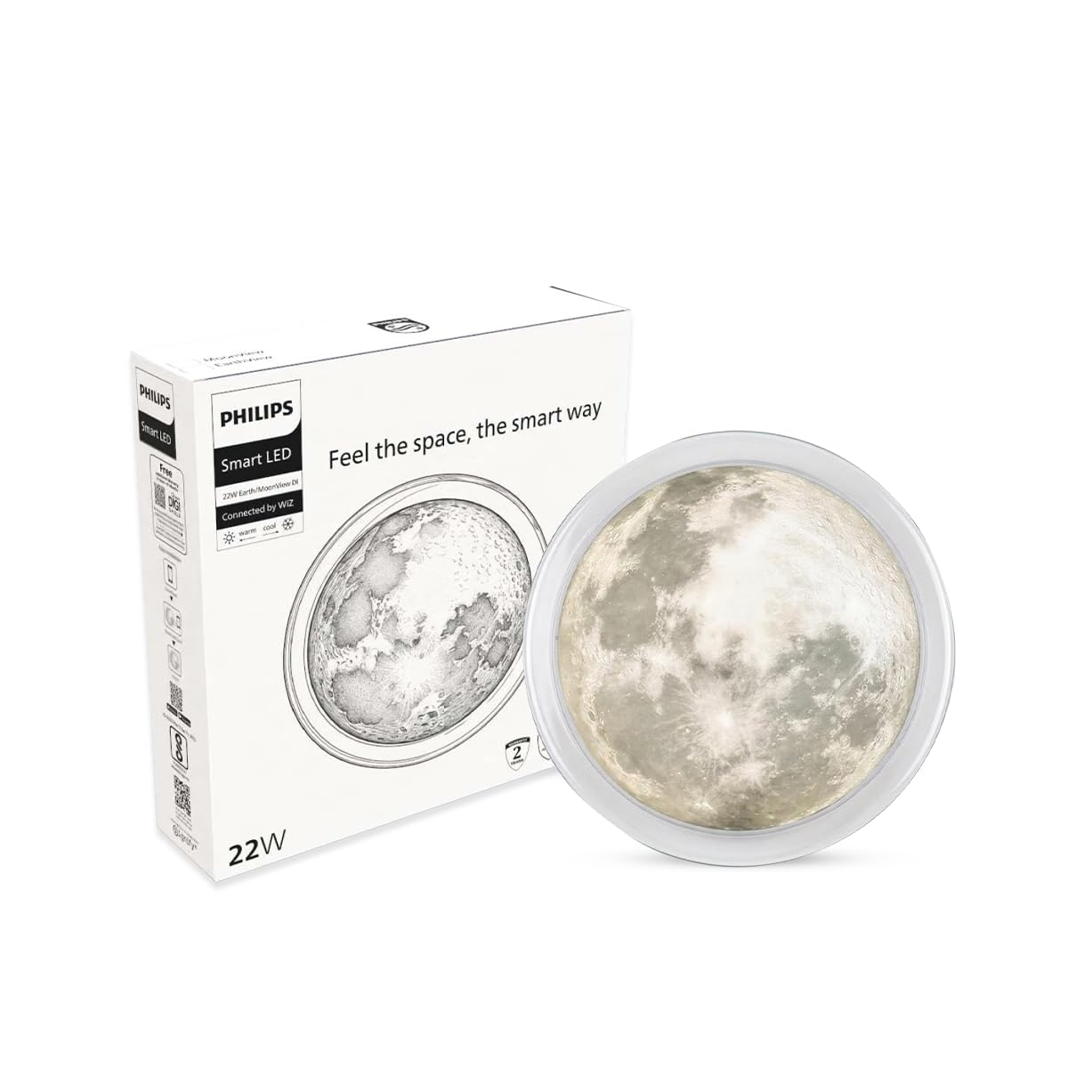 Philips Smart MoonView 22W Wi-Fi LED Ceiling Light
