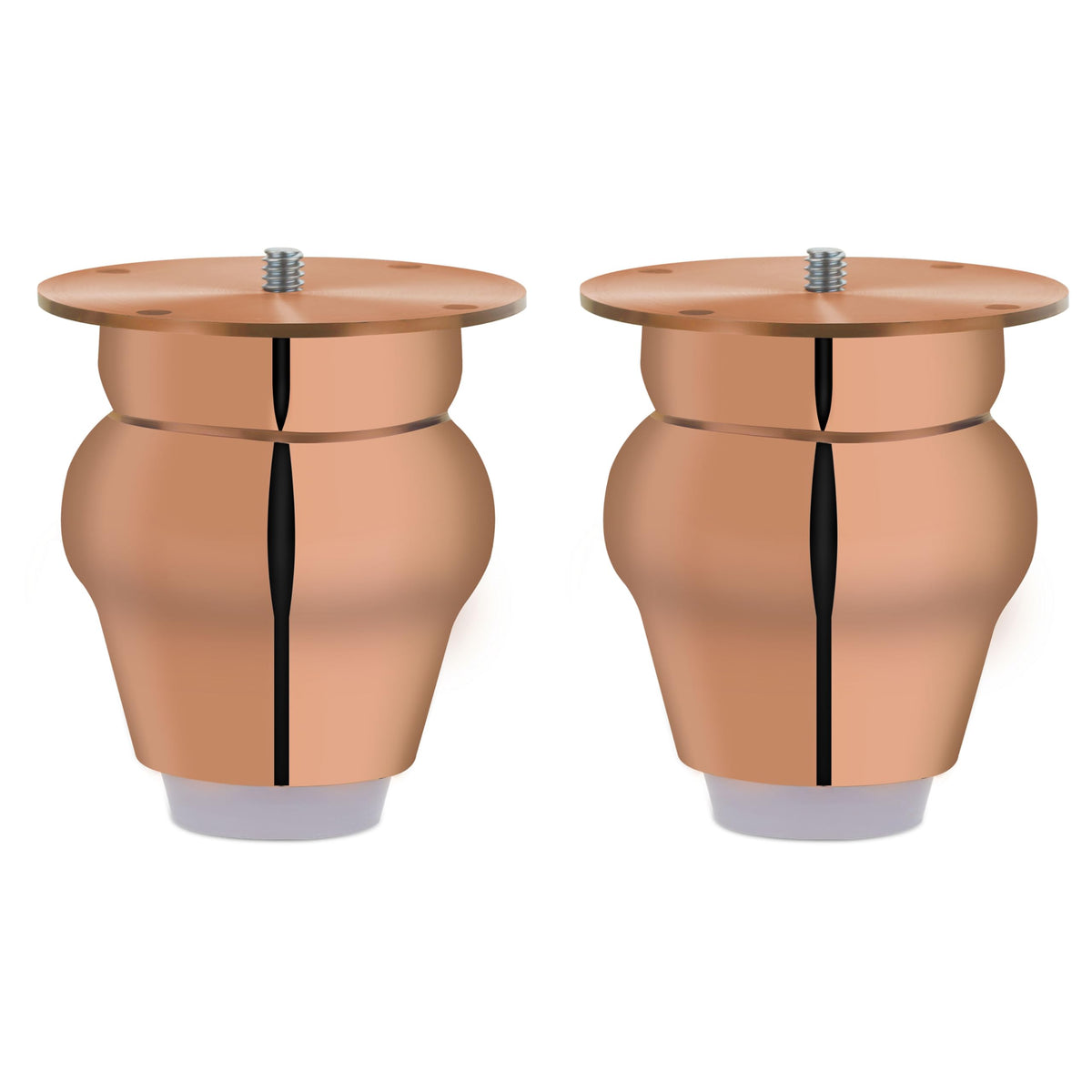 Plantex Heavy Duty Round 3 inch Spare Sofa Legs for Bed Furniture/Sofa Legs for Furniture Fitting/Table Legs/Sofa Leg Set of 2 pcs (Rose Gold) (Model APS-DTS-52)