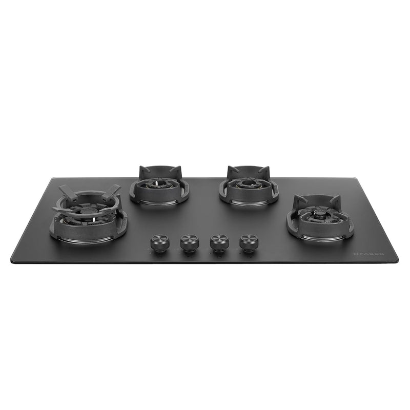 Faber Hob 4 Burner | Auto-Ignition | Spillage Proof | HOB SUPERIA HT764 BR AI N |Metal Knobs | Pan Support | Black Glass