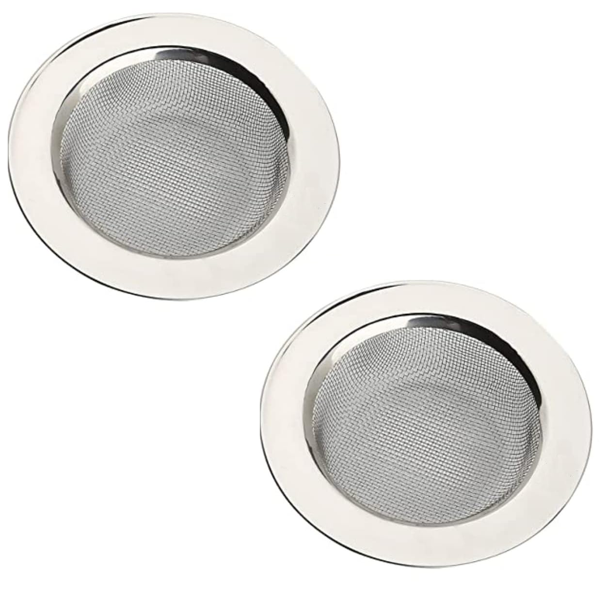Dynore Stainless Steel Sink Strainer Kitchen Drain Basin Basket Filter Stopper Drainer/SS Sink Jali (4 Inch / 10.5 cm) Pack of 2