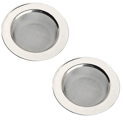 Dynore Stainless Steel Sink Strainer Kitchen Drain Basin Basket Filter Stopper Drainer/SS Sink Jali (4 Inch / 10.5 cm) Pack of 2